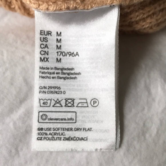 Tan cropped knitted mock neck sweater- H&M - Picture 5 of 5